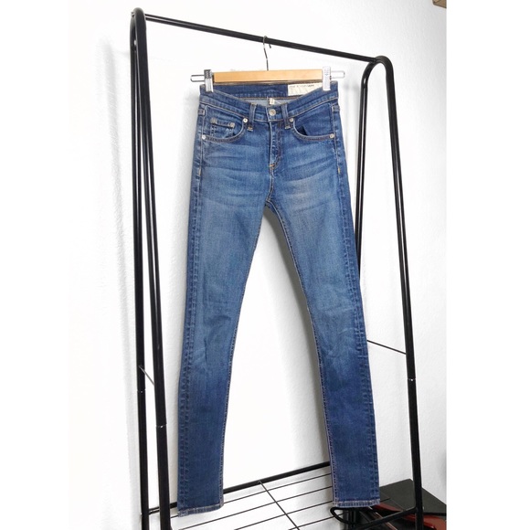 rag & bone Denim - Rag & Bone Blue High Rise Skinny Jeans Size 23